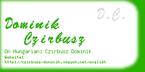 dominik czirbusz business card
